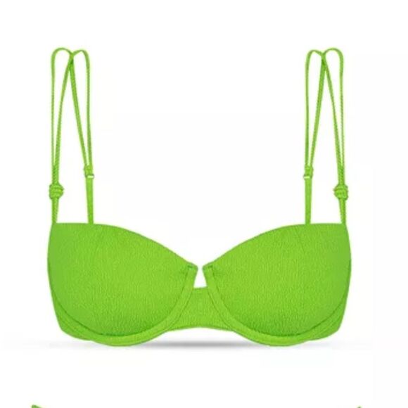 VIX Firenze Gwen Nissi Swim Bikini Top Size Large G NWT Green - Picture 9 of 11